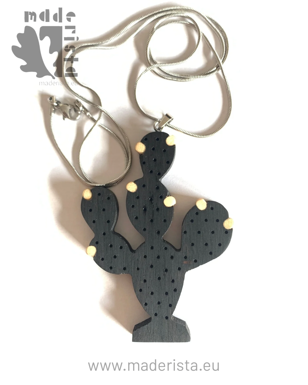 Collar “Cactus- chumbera-de Ébano y Arce