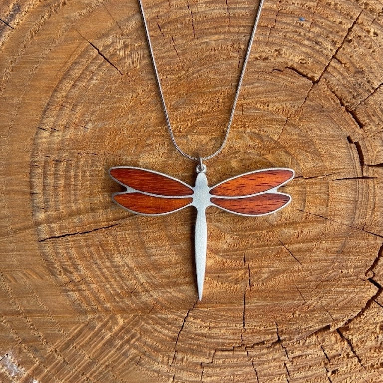 Colgante libélula madera de ébano | amaranto | palo rojo Envío gratuito